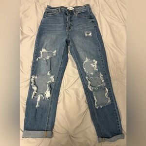 Cello Blue Distressed Women's Jeans
